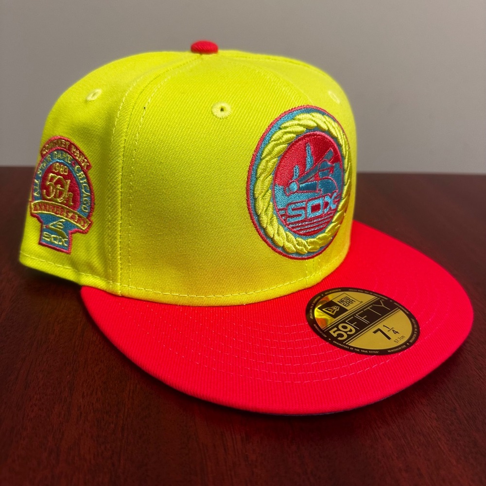 New Era Chicago White Sox Hat Mens 7 1/4 All Star 1983 Cyber Highlighter 59FIFTY